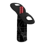 Black And White Sagittarius Sign Print Single Neoprene Wine Tote