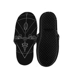 Black And White Sagittarius Sign Print Slippers
