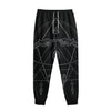 Black And White Sagittarius Sign Print Sweatpants