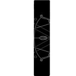 Black And White Sagittarius Sign Print Table Runner