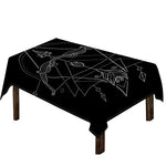 Black And White Sagittarius Sign Print Tablecloth