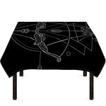 Black And White Sagittarius Sign Print Tablecloth