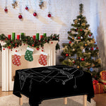 Black And White Sagittarius Sign Print Tablecloth