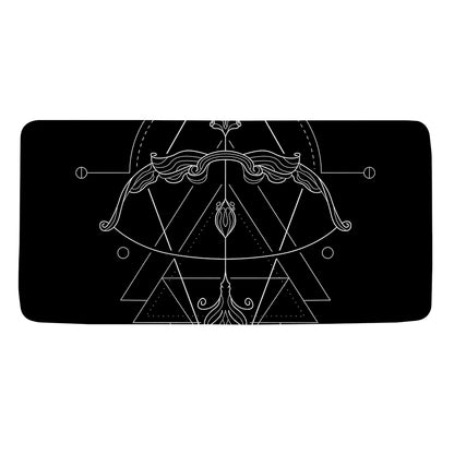 Black And White Sagittarius Sign Print Towel