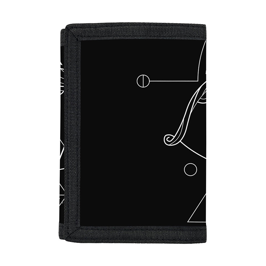 Black And White Sagittarius Sign Print Trifold Wallet