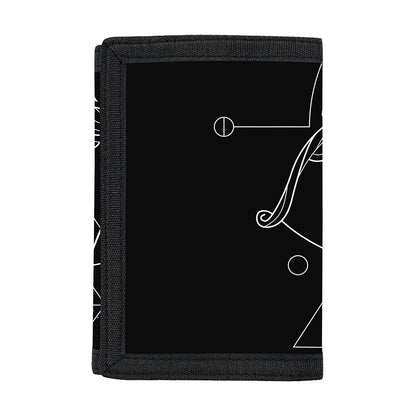 Black And White Sagittarius Sign Print Trifold Wallet