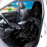 Black And White Sagittarius Sign Print Waterproof Car Seat Cover