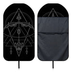 Black And White Sagittarius Sign Print Waterproof Car Seat Cover