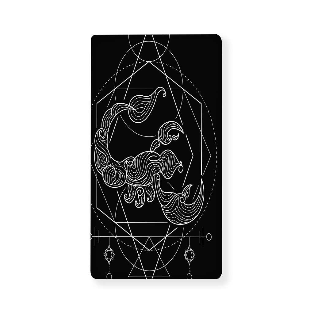 Black And White Scorpio Sign Print Baby Crib Sheet