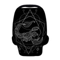Black And White Scorpio Sign Print Baby Seat Cover