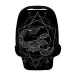 Black And White Scorpio Sign Print Baby Seat Cover