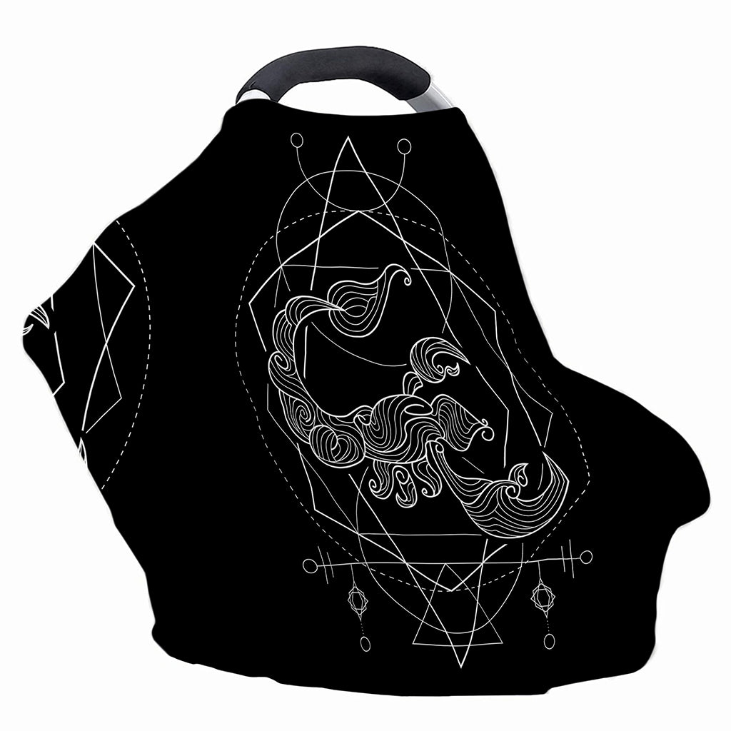 Black And White Scorpio Sign Print Baby Seat Cover
