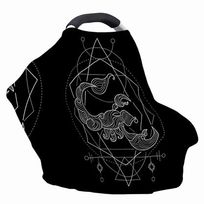 Black And White Scorpio Sign Print Baby Seat Cover
