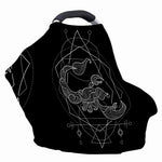 Black And White Scorpio Sign Print Baby Seat Cover