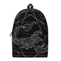 Black And White Scorpio Sign Print School Backpack