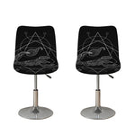 Black And White Scorpio Sign Print Bar Stool Covers