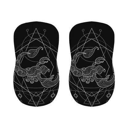 Black And White Scorpio Sign Print Bar Stool Covers