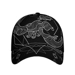 Black And White Scorpio Sign Print Baseball Cap