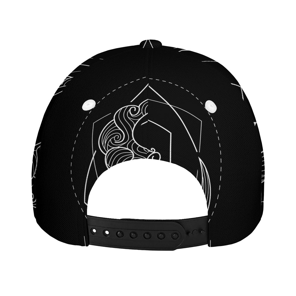 Black And White Scorpio Sign Print Baseball Cap