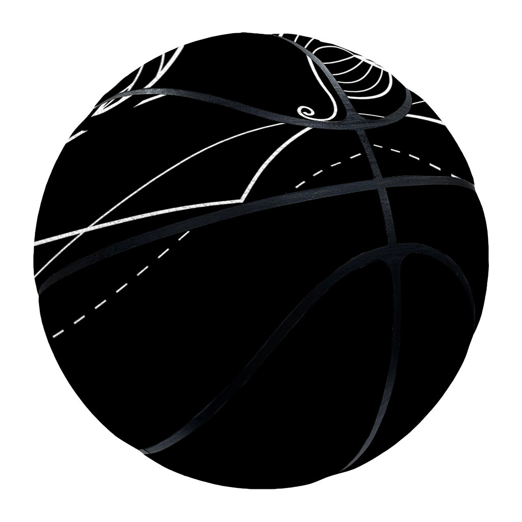 Black And White Scorpio Sign Print Basketball
