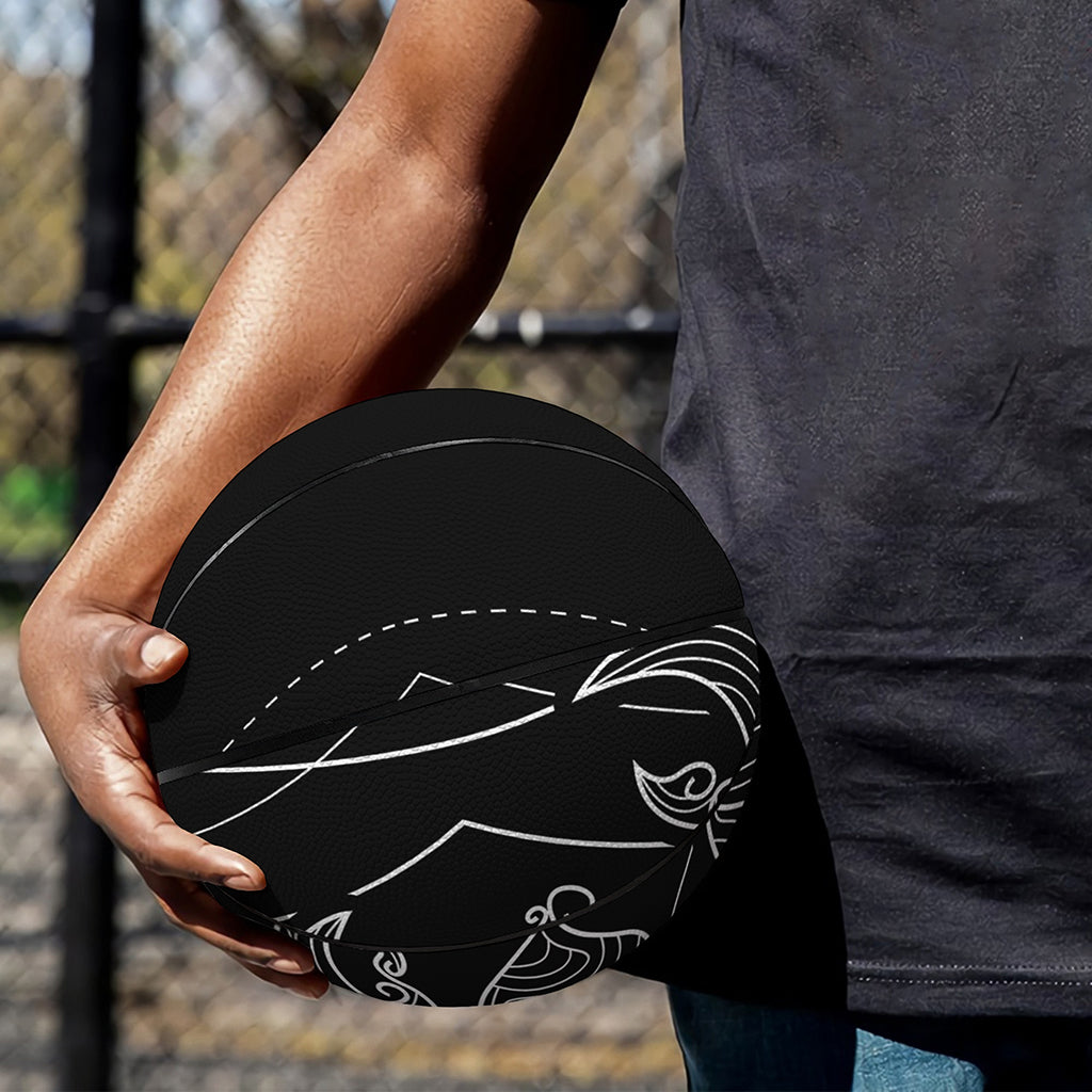 Black And White Scorpio Sign Print Basketball