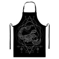 Black And White Scorpio Sign Print Bib Apron With Pocket