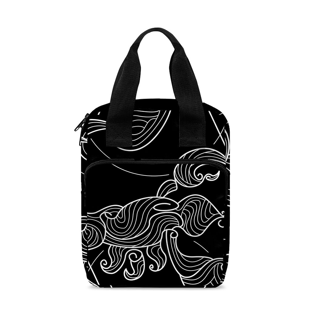 Black And White Scorpio Sign Print Bible Tote Bag