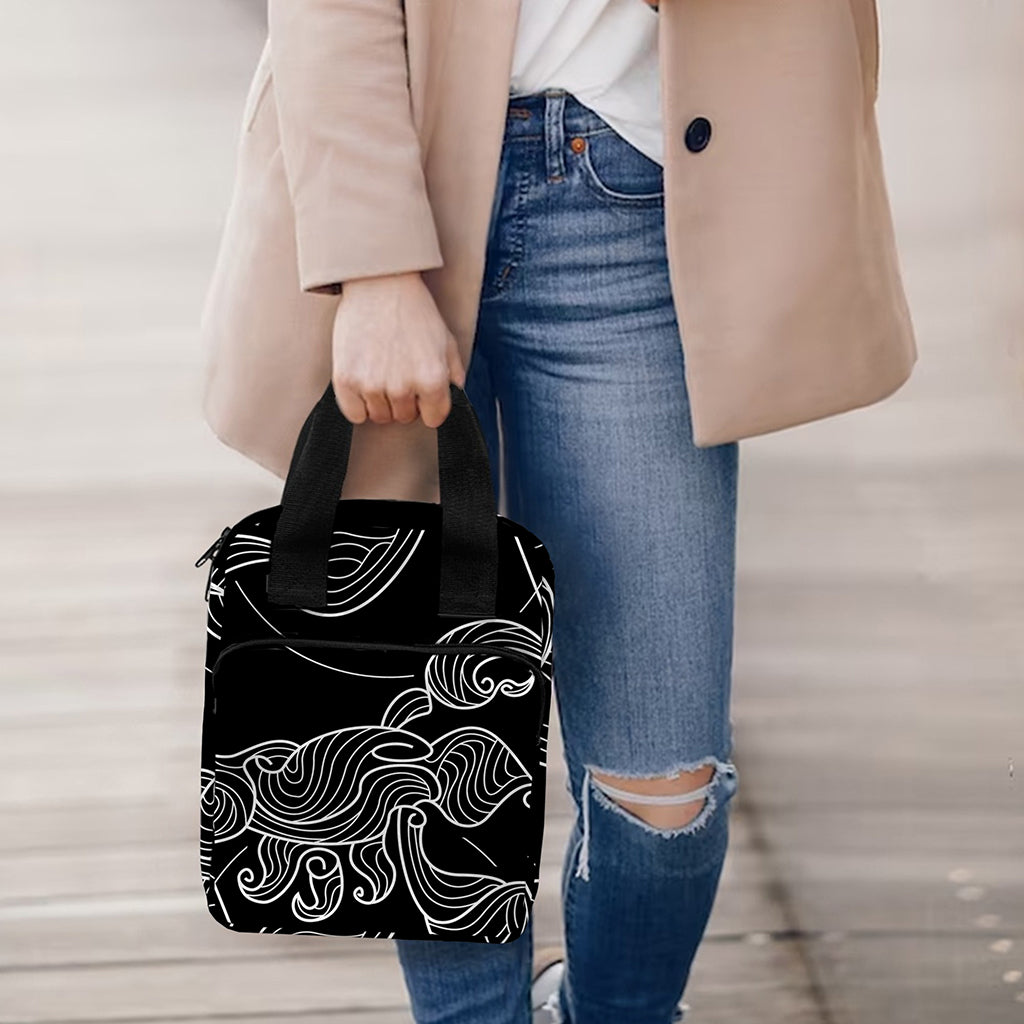 Black And White Scorpio Sign Print Bible Tote Bag