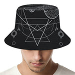 Black And White Scorpio Sign Print Bucket Hat
