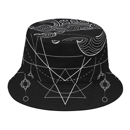 Black And White Scorpio Sign Print Bucket Hat