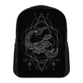 Black And White Scorpio Sign Print Casual Backpack