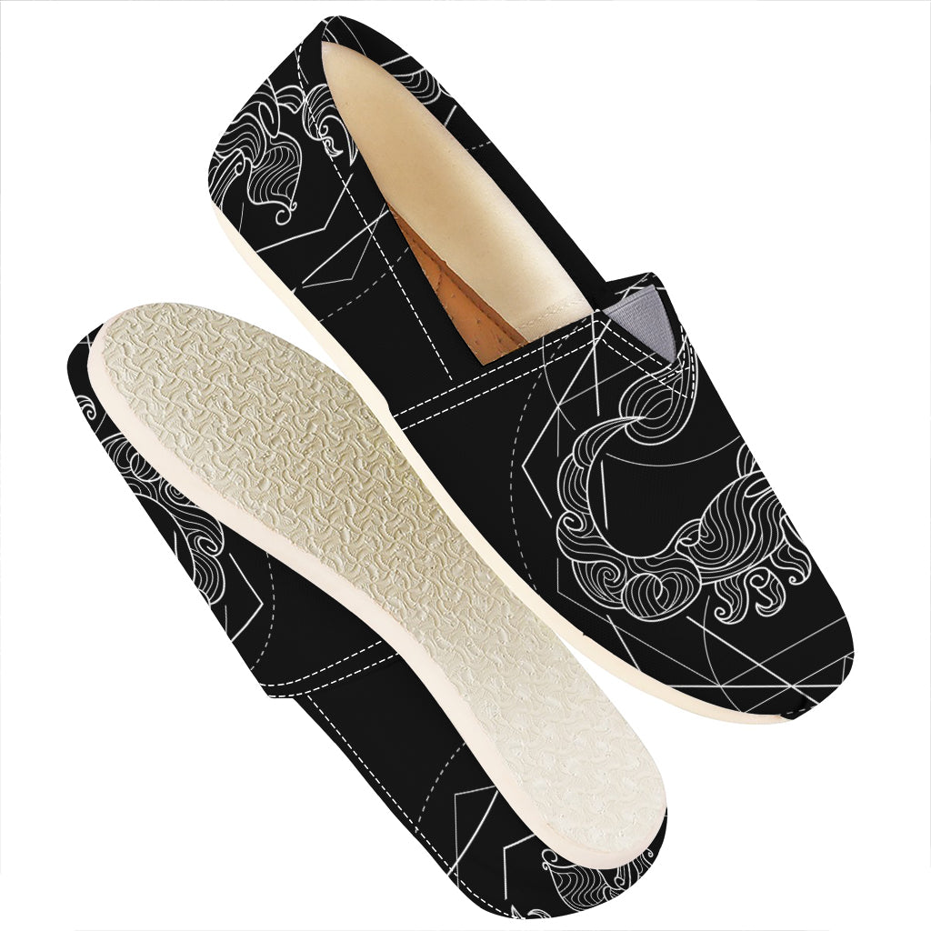 Black And White Scorpio Sign Print Casual Shoes
