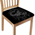 Black And White Scorpio Sign Print Chair Cushion Cover