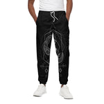Black And White Scorpio Sign Print Cotton Pants