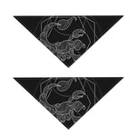 Black And White Scorpio Sign Print Dog Bandana