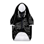 Black And White Scorpio Sign Print Dog Zip Up Hoodie