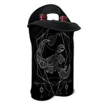 Black And White Scorpio Sign Print Double Neoprene Wine Tote