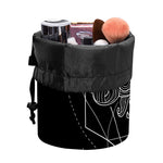 Black And White Scorpio Sign Print Drawstring Makeup Bag