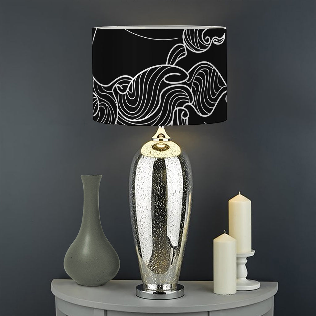 Black And White Scorpio Sign Print Drum Lamp Shade