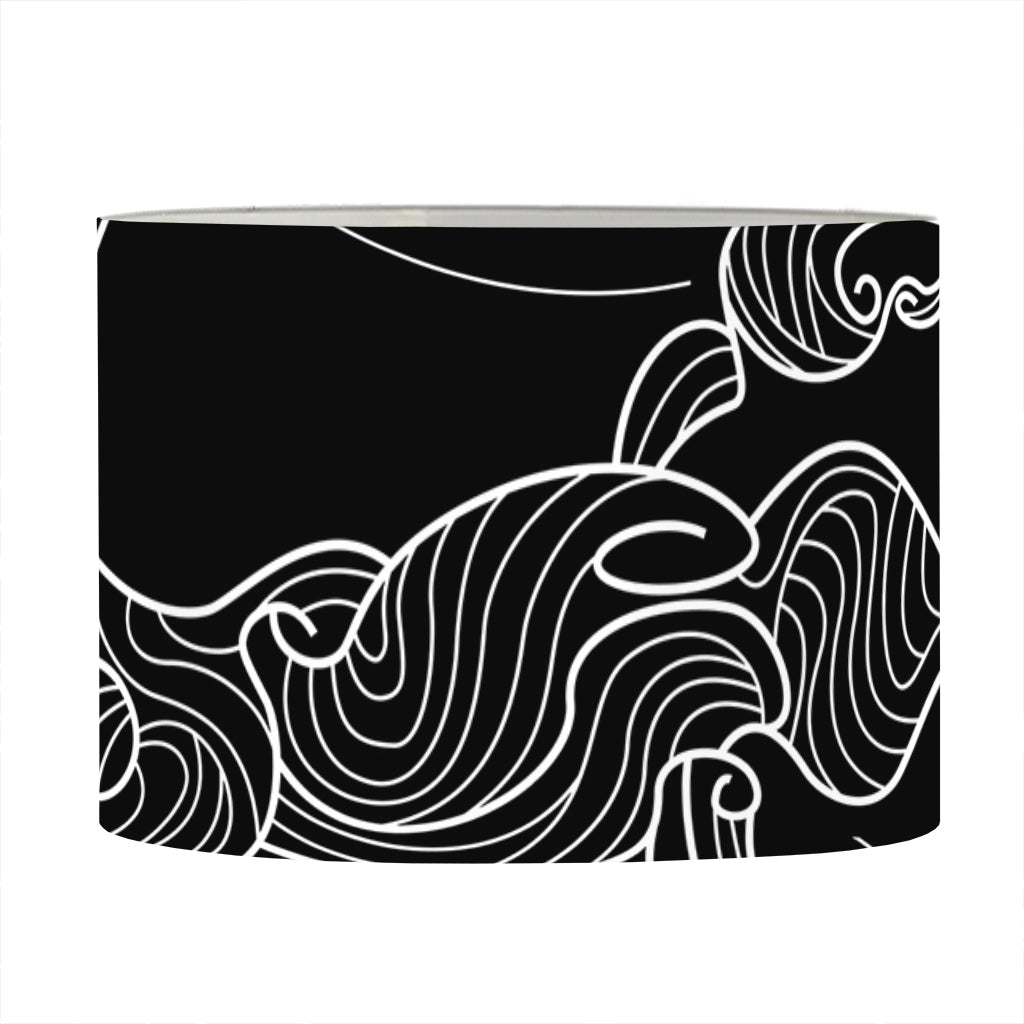 Black And White Scorpio Sign Print Drum Lamp Shade