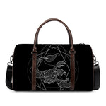 Black And White Scorpio Sign Print Duffle Bag