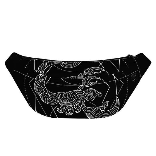 Black And White Scorpio Sign Print Fanny Pack