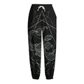 Black And White Scorpio Sign Print Fleece Lined Knit Pants