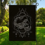 Black And White Scorpio Sign Print Garden Flag
