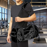 Black And White Scorpio Sign Print Gym Bag