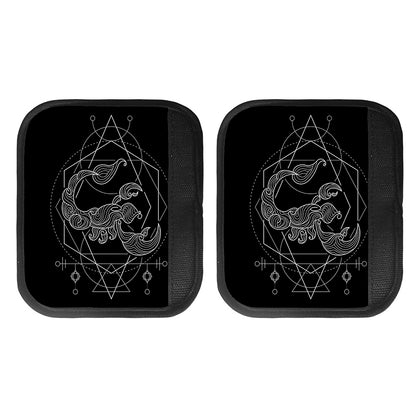 Black And White Scorpio Sign Print Handle Covers