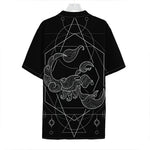 Black And White Scorpio Sign Print Hawaiian Shirt