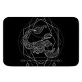 Black And White Scorpio Sign Print Indoor Door Mat