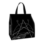 Black And White Scorpio Sign Print Insulated Lunch Tote