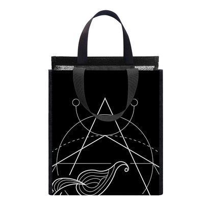 Black And White Scorpio Sign Print Insulated Lunch Tote